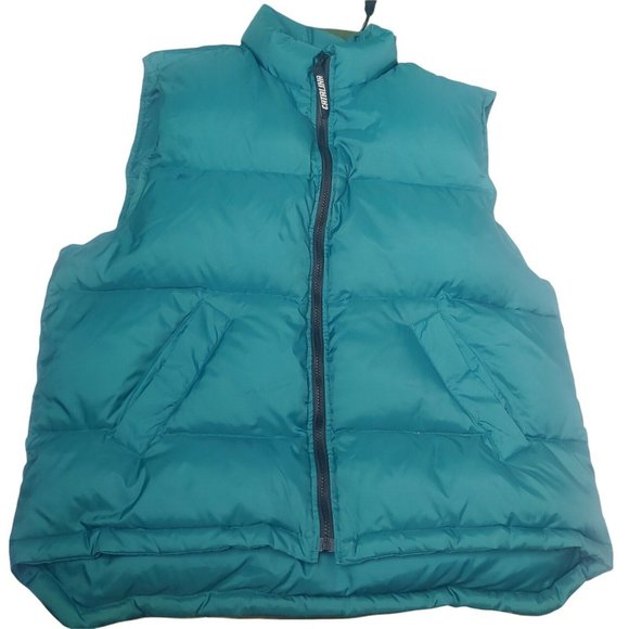 Catalina Women's 1X Down Puffer Vest Full Zip Front Outerwear Dark Teal Jacket - Picture 3 of 12